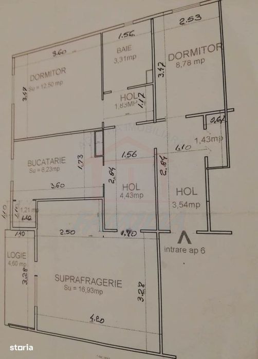 75.000 euro, 3 camere, Centru, etaj 3/4