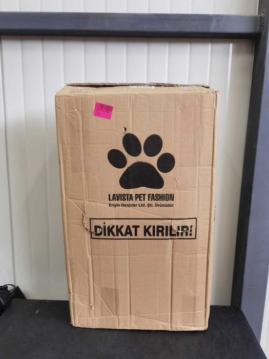 LAVİSTAKat Куфар за носене на куче/котка Черен