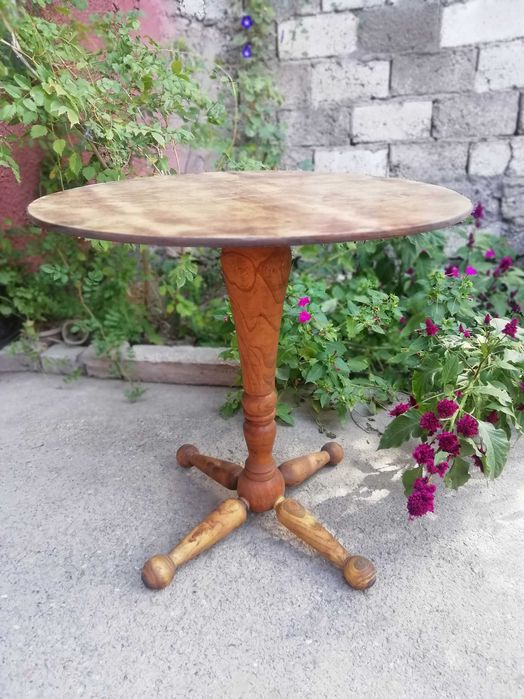 пень карагач,садовый столик