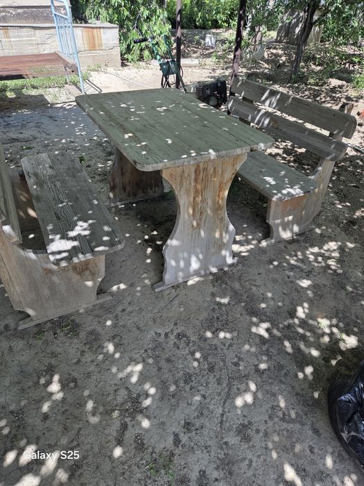 Дачный стол скамейки