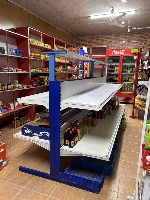 Продаются стеллажи+ холодильник
