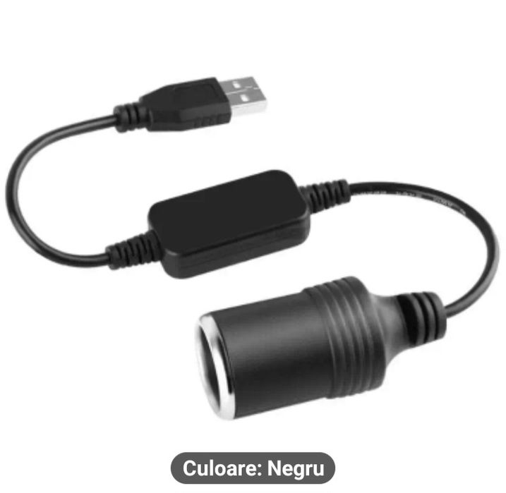 Adaptor de cablu USB la 12 V