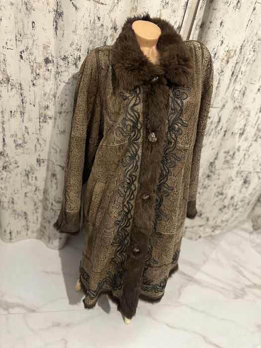 Haina din blana naturala cu doua fete