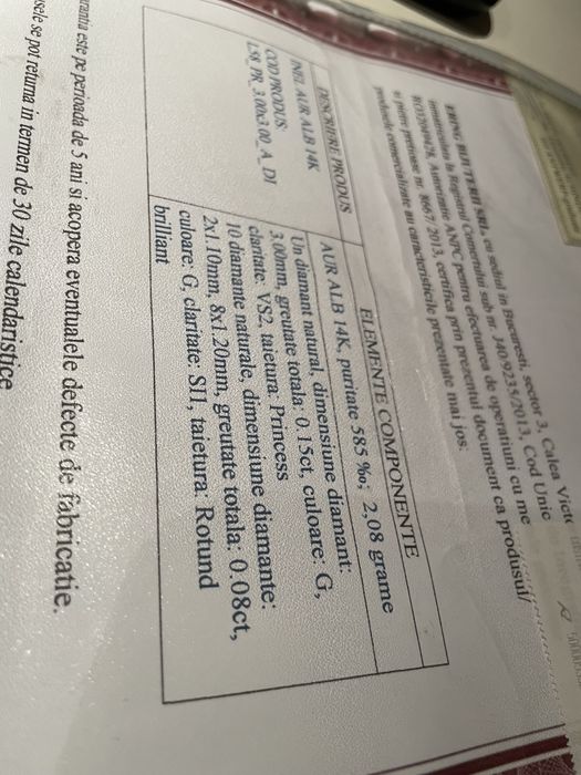 Inel de logodna cu diamante