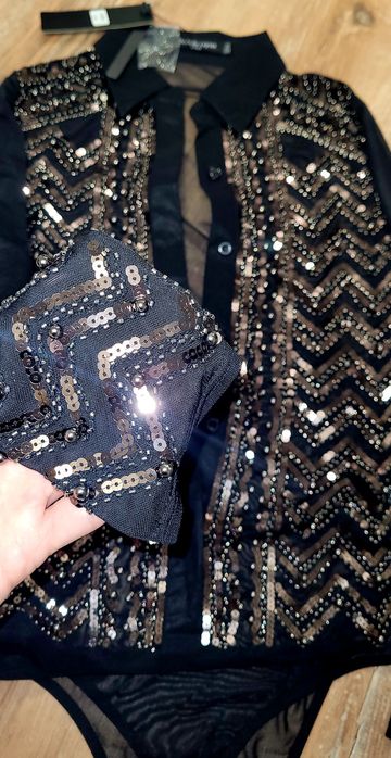 Дамско боди с пайети