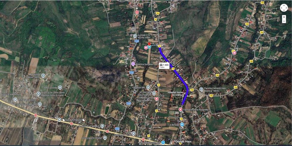 Teren intravilan 1982 mp Gorganu – aproape spital – 15 km Pitești