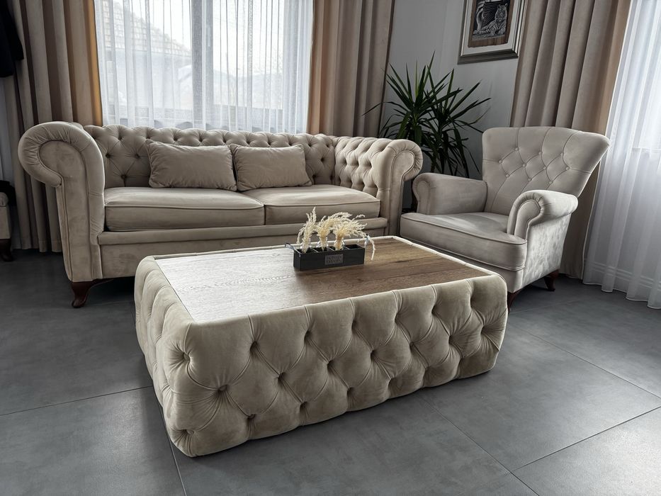 Set living canapea fotoliu masă cafea