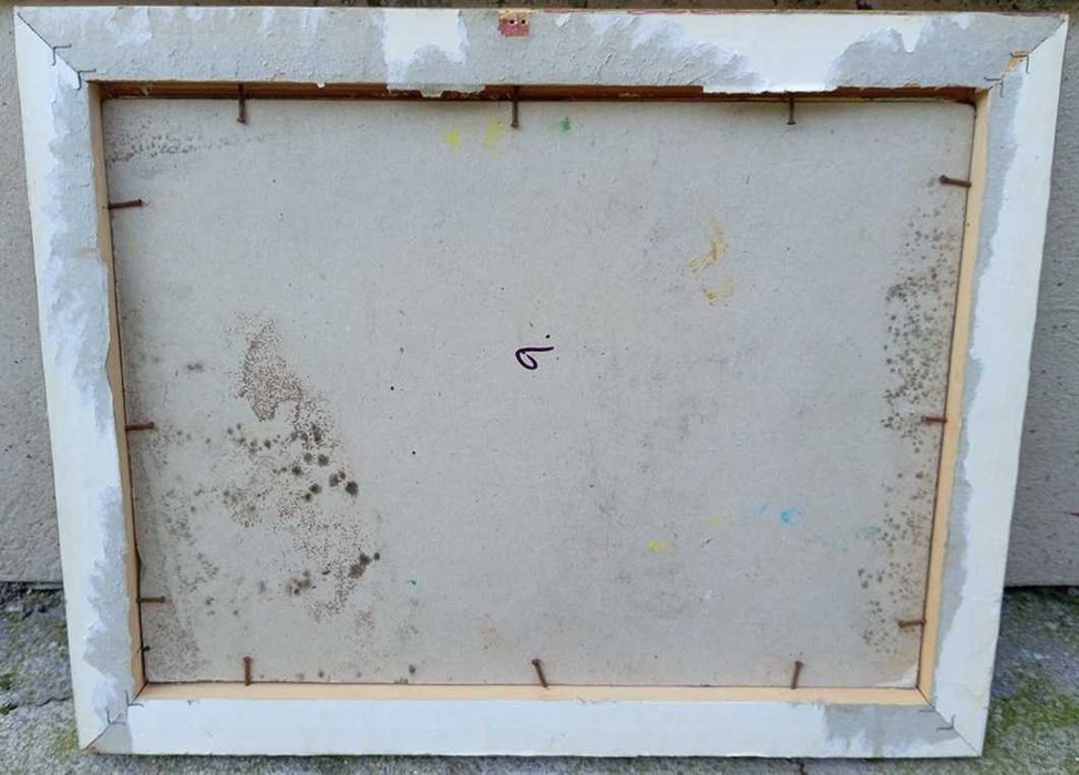 Tablou vechi - peisaj de vara - semnat AC ( Alexandru Ciucurencu)