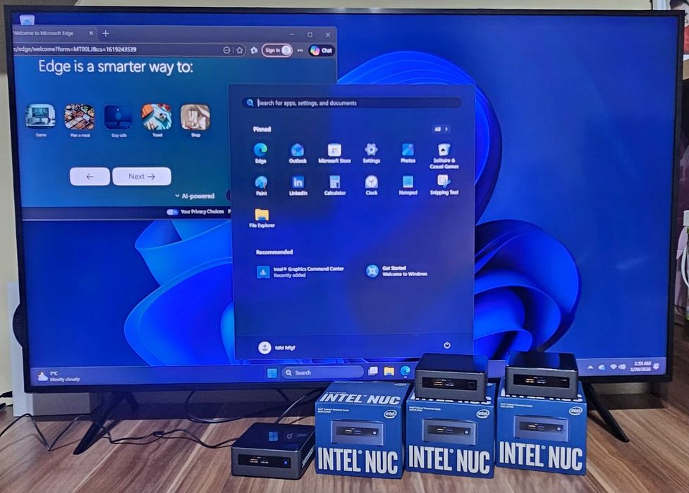 Mini PC Work-From-Home – Windows 11 Pro – 8GB RAM – Configurat complet