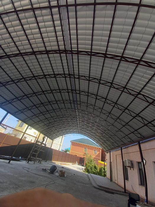 Навес металлконструкция