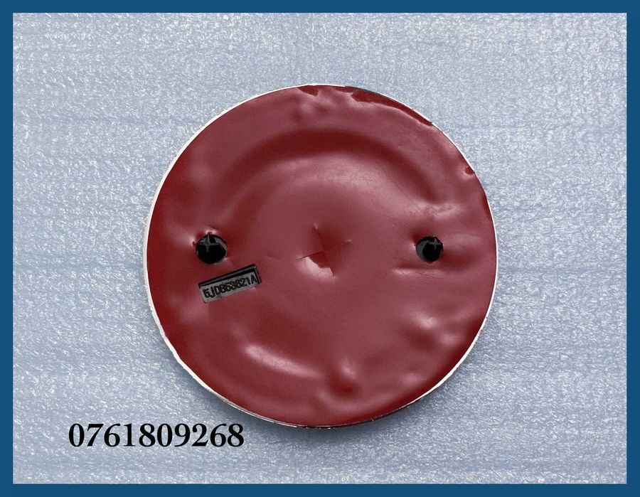 Emblema Skoda pentru portbagaj / haion cu logo argintiu 80mm