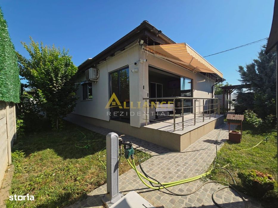 Casa individuala mobilata utilata - 3 camere 1 baie - teren 300mp