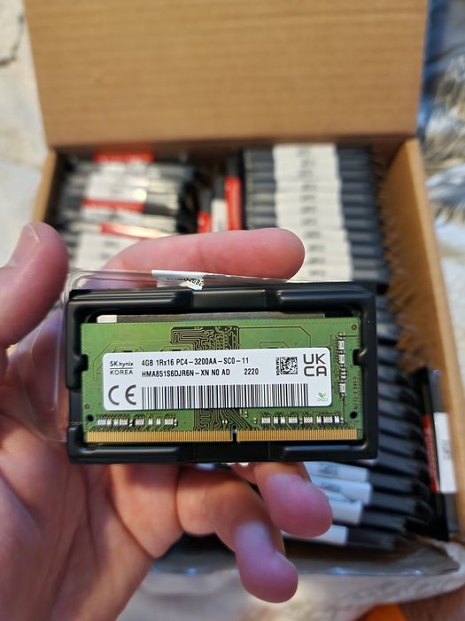 Memorii laptop SODIMM  SK Hynix 4GB DDR4 3200MHz ,  600 buc , Noi