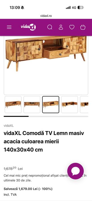 Comoda TV lemn masiv