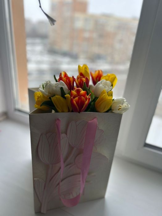 Цветы Тюльпаны 15шт