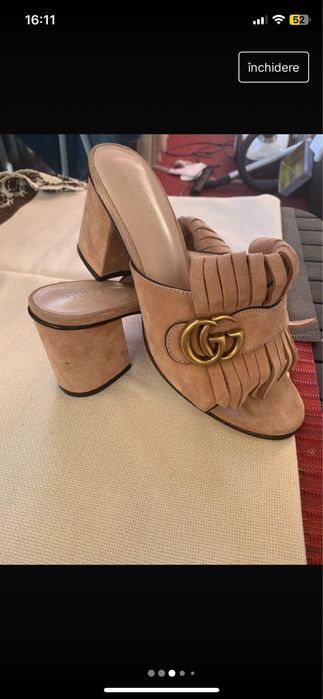 Saboti dama Gucci ,purtati de doua ori,verificati,