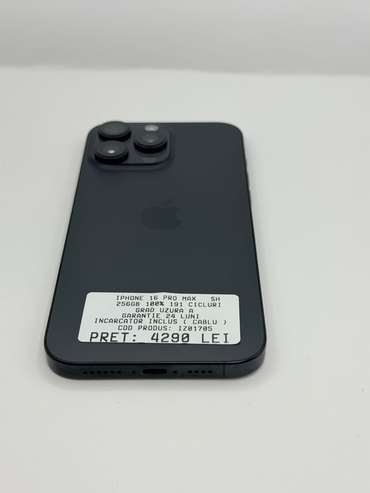 Iphone 16 Pro Max 256GB 100% Garantie Rate BuyBack - zonemag.ro