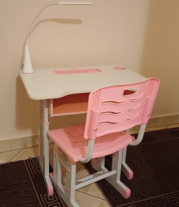 Masa birou pentru copii cu scaun reglabil -Gyerek asztal székkel