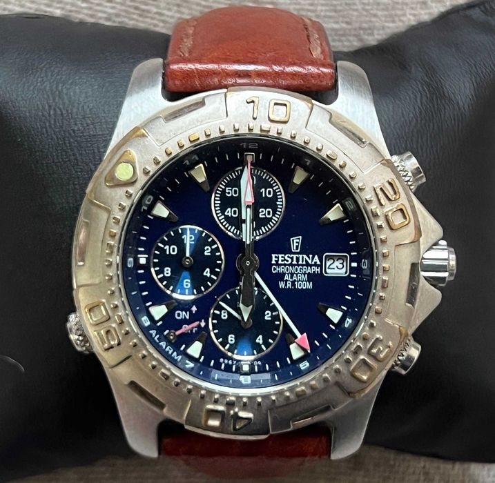 Ceas Festina Alarm Chronograph 8967 otel 100m cronograf vintage