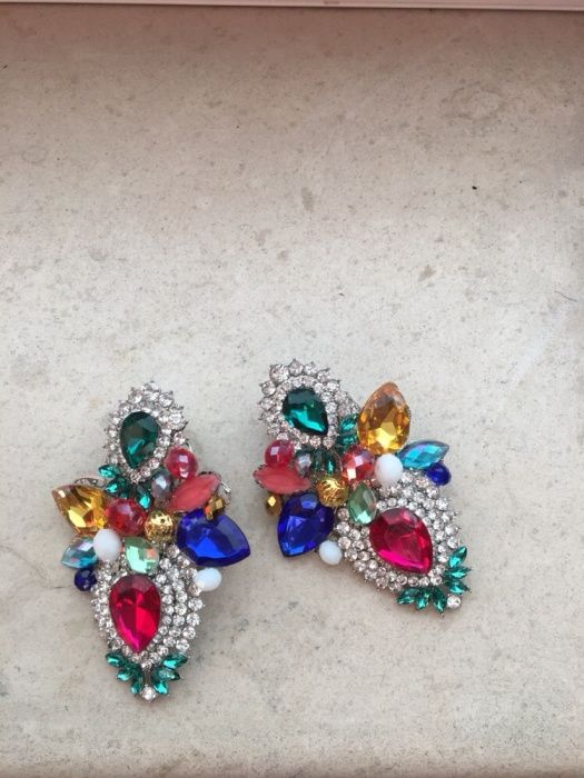 Swarovski Обеци и пръстен, кристали ръчна изработка