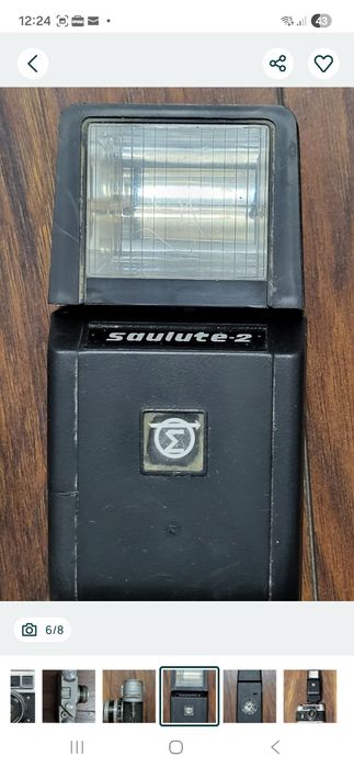 Aparat/camera de fotografiat FED-4 +blitz foto Saulute-2, made in URSS