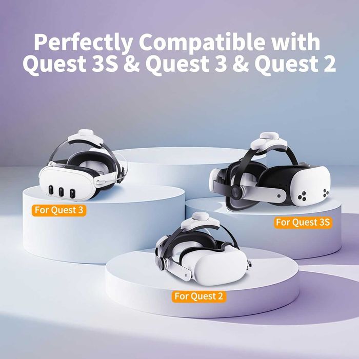 Noiposi 10000mAh батерия Каишка за глава за Meta Quest 3s/3/Quest 2
