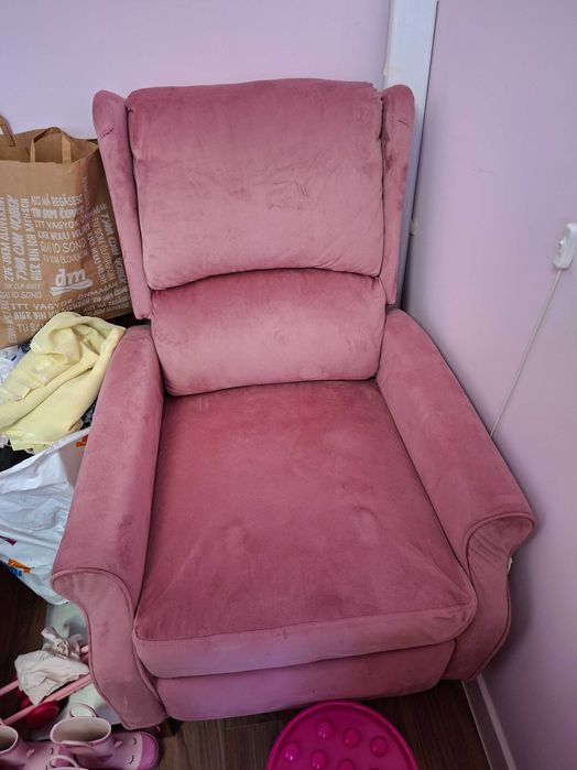 Кресло масаж розово VidaXL