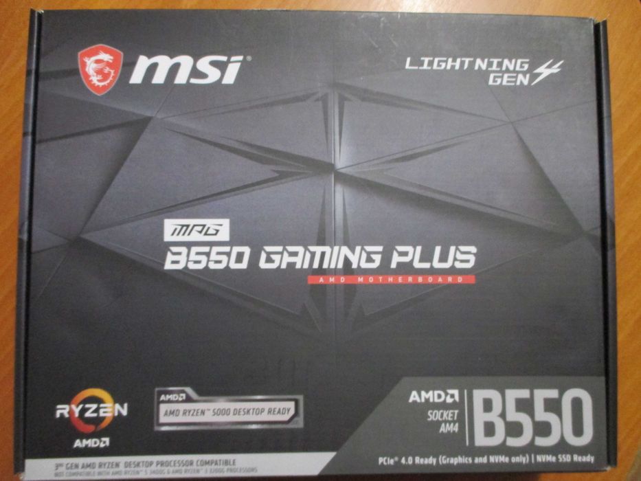 Дънна платка MSI MPG B550 GAMING PLUS, сокет АМ4