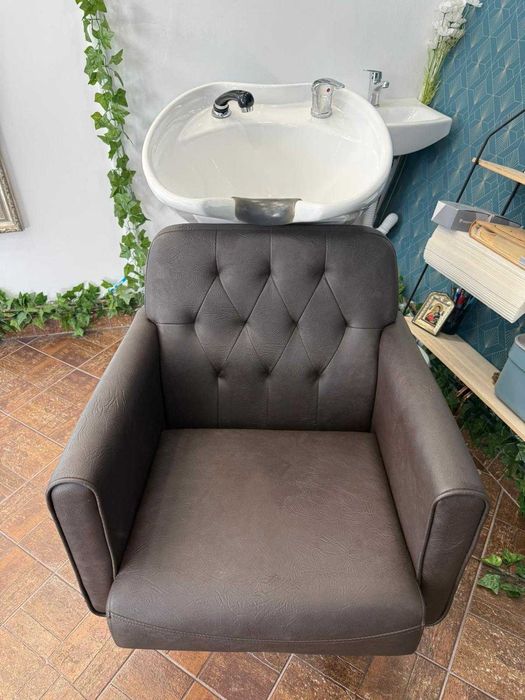 Scaune frizerie profesionale – 1 scaun + 1 unitate spălare (set sau separat)