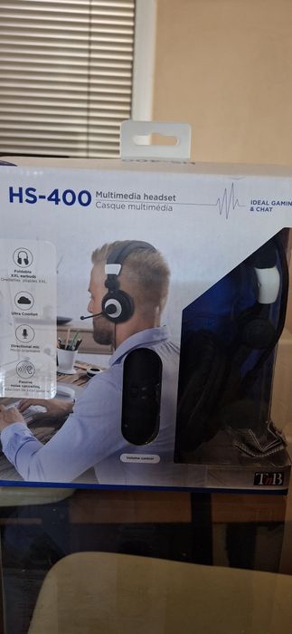 Геймърски слушалки T'nB HS-400. ,,Чисто Нови в Оригиналната си кутия
Свързване: Кабелно с 200 см дължина на кабела.
Аудио: 40 мм драйвери с честотен д
