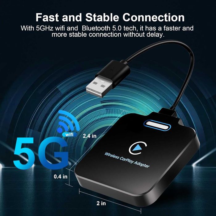 Wireless CarPlay Адаптер за iPhone – Превърнете кабелния CarPlay