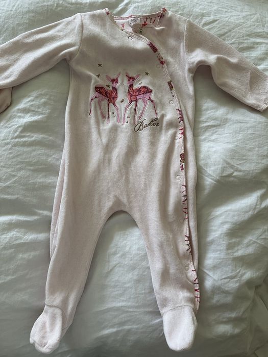 Ted Baker Salopeta Bebe catifea cu model rose