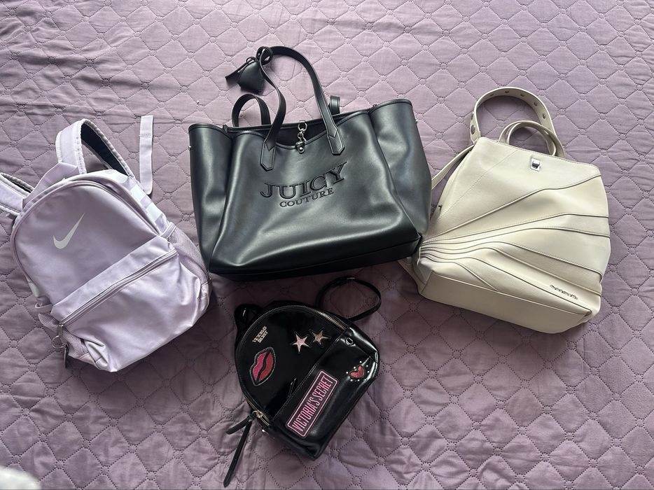 Дамска чанта Juicy Couture и ранички на Desigual,Nike и Victoria Sec.