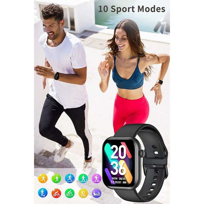 Смарт часовник CUBOT C5, 43mm, TPU Strap Black