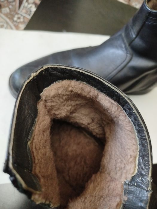 Мужские теплые сапоги кожаные