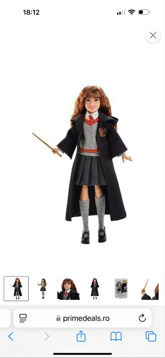 3 papusi Mattel -Harry Potter (Harry, Hermione, Ron)