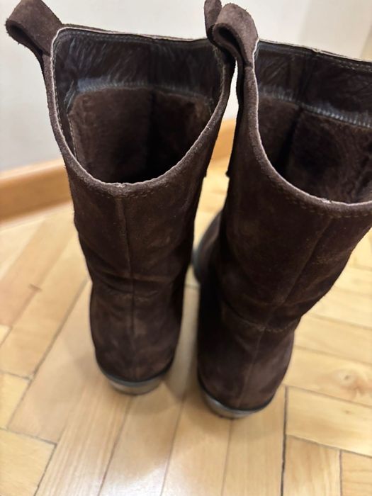 Кафяви дамски ботуши