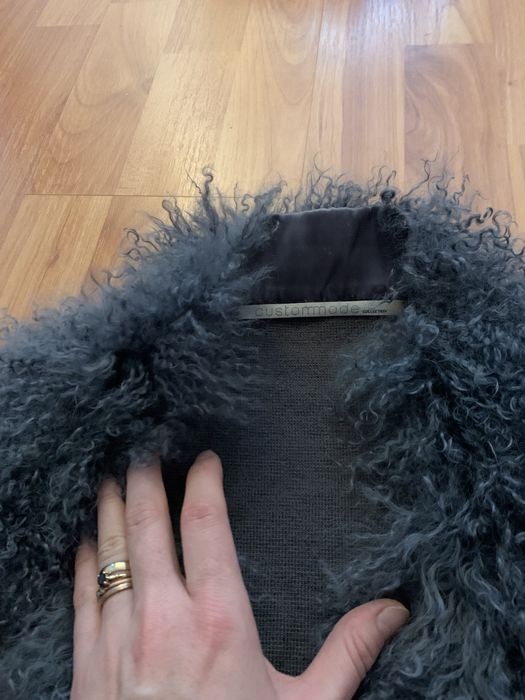 Vesta din blana naturala de miel si lana