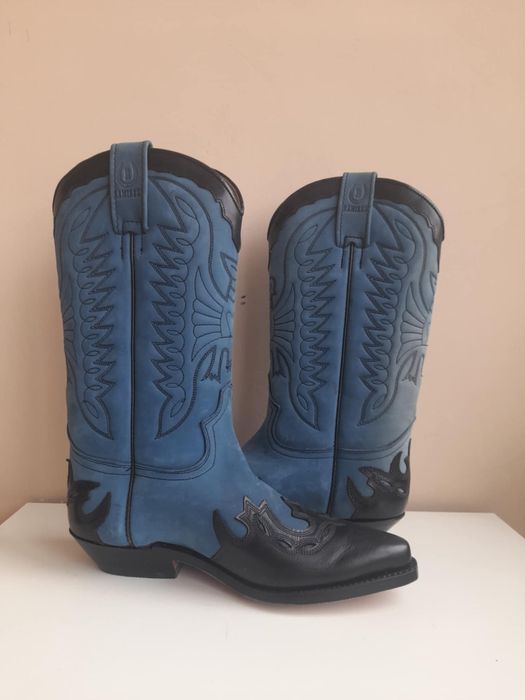 Дамски каубойски ботуши от естествена кожа