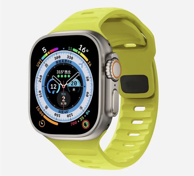 Curea SPG Ceas Apple Watch 6 7 SE 8 9 10ULTRA Folie Silicon Sticla Hus