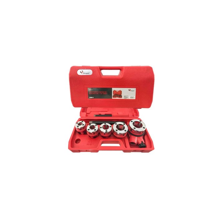 Trusa filetat tevi 3/8", 1/2", 3/4", 1", 1-1/4", 5 piese, Verke