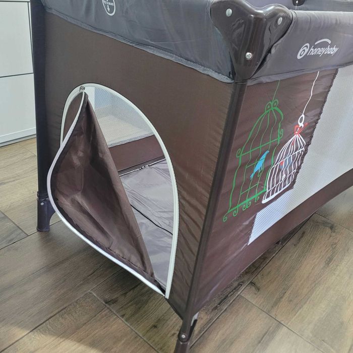 Бебешка кошара 3 в 1 с матрак, за игра, за спане, сгъваема