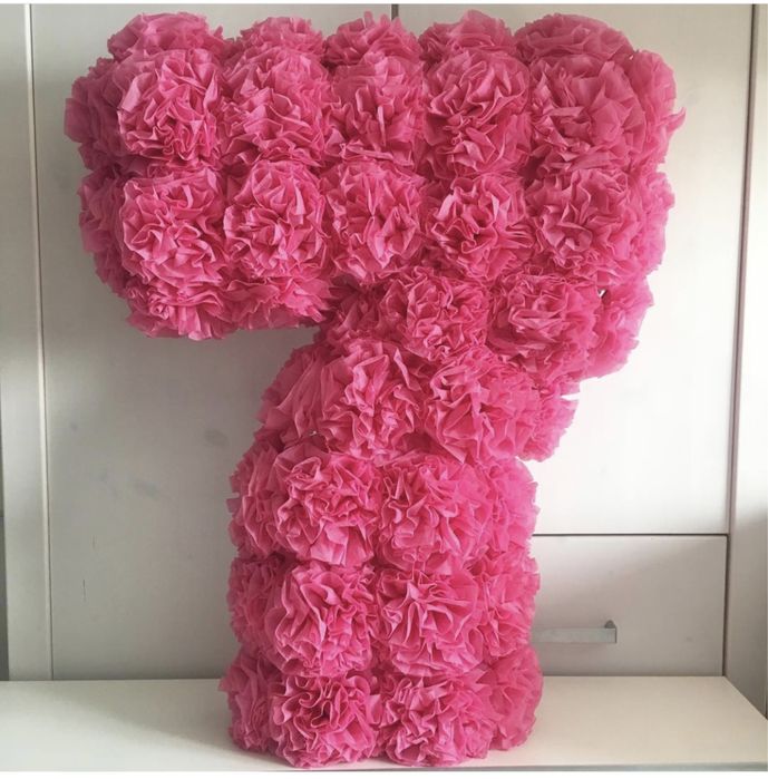 Цифра 7 ручной работы