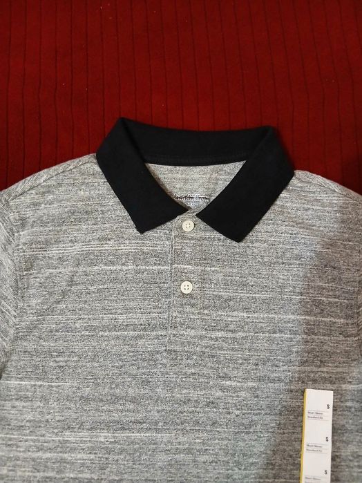 Из США, мужская серая трикотажная рубашка поло,бренда "Goodfellow & Co