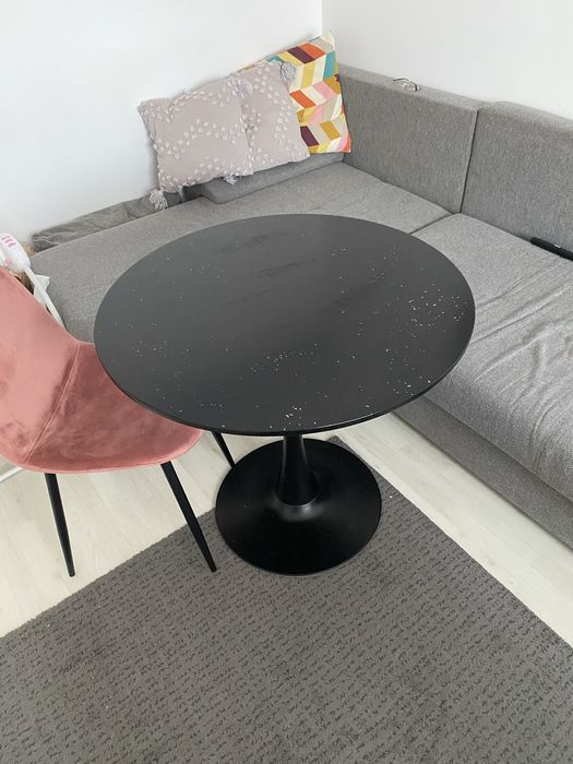 Vand masa rotunda neagra 80 cm