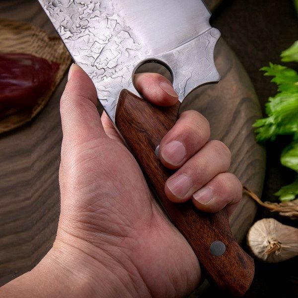 Масивен месарски сатър Cutler c кожена кания