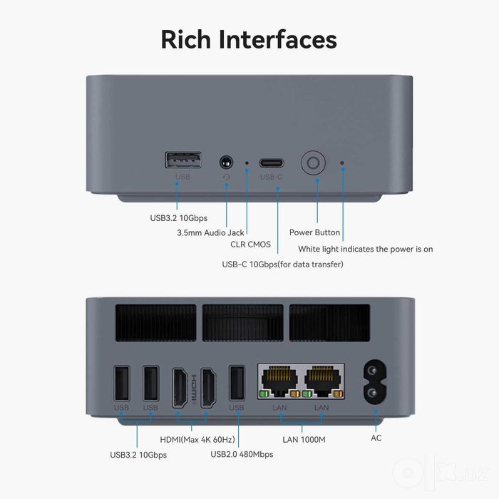Мини ПК Mini Pc Beelink EQi12 i3-1220P 16/500GB
