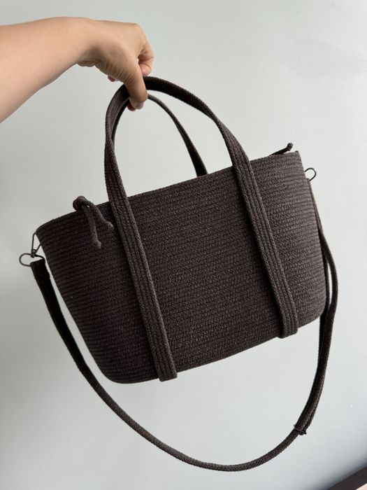 Женская сумка солома хлопок