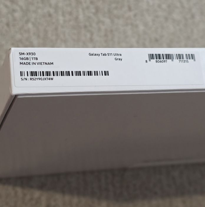 Tableta Samsung Galaxy Tab S11 Ultra 14.6", 16GB RAM, 1TB, Wifi, GRAY