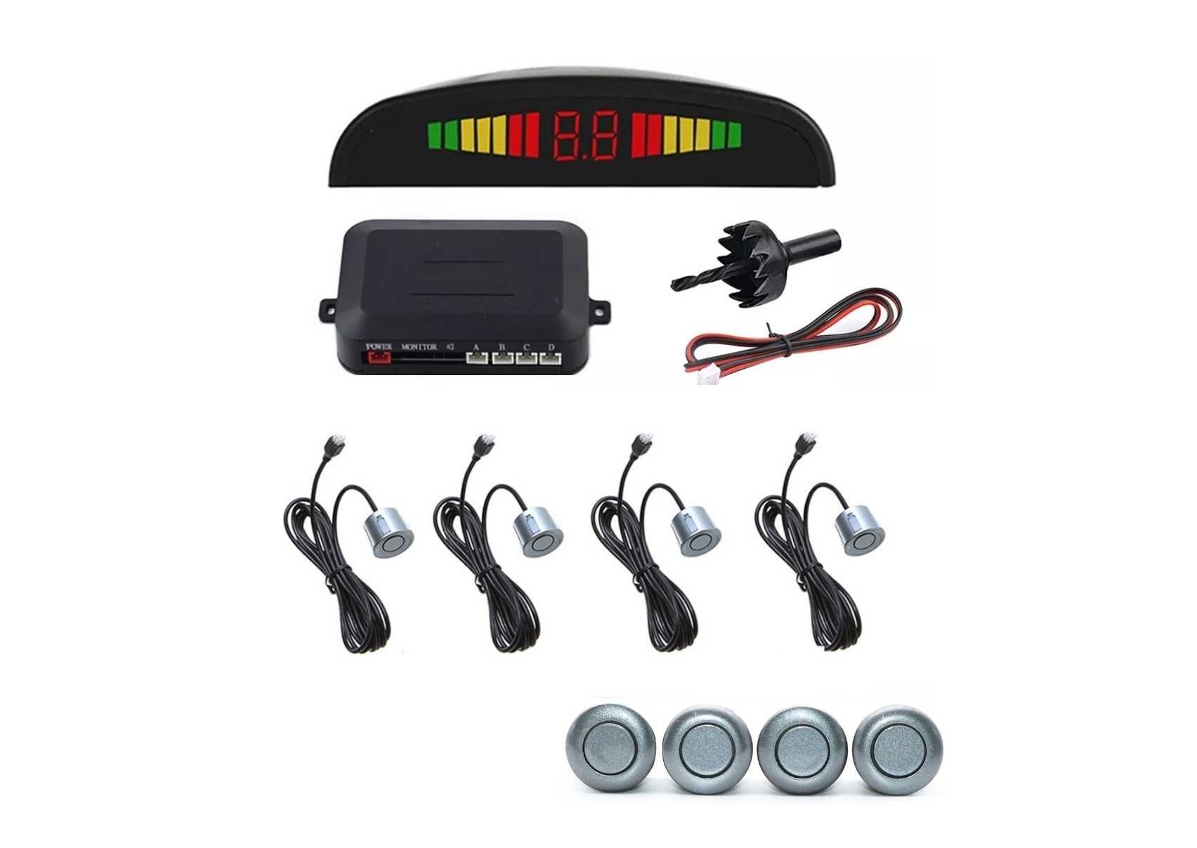 Парктроник с четири датчика и LED дисплей, сив цвят гр. Доспат • OLX.bg
